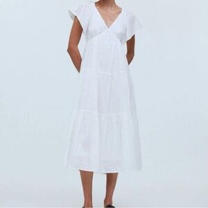 Madewell White Midi Dress Size 6